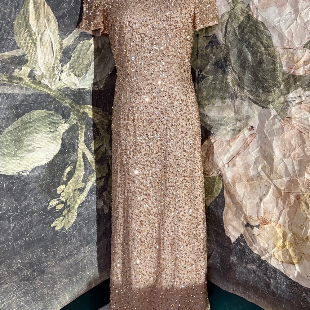 Adrianna Papell Scoop Back Long Dress - Picture 3 of 8